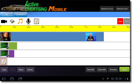 Active Advertising Mobile Movie Maker